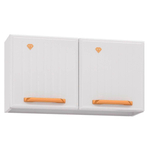 Armário de Geladeira p/ Cozinha Aéreo Diamante Aço c/2 Portas 70cm Branco - Telasul