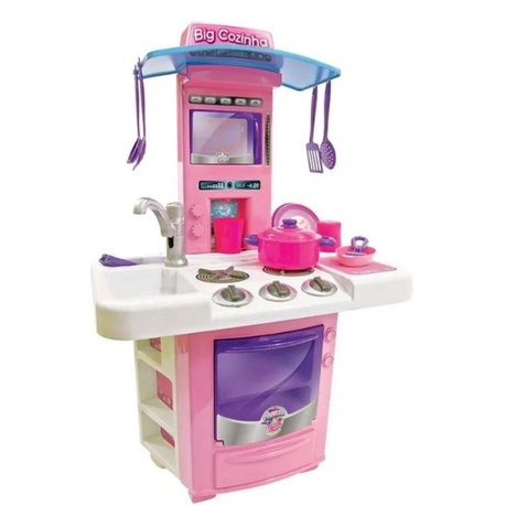 Kit Jogo De Cozinha Infantil Comidinha Microondas Batedeira