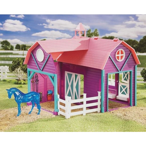 Celeiro Colorido Horse Crazy Barn Stablemates Breyer 1 32 em