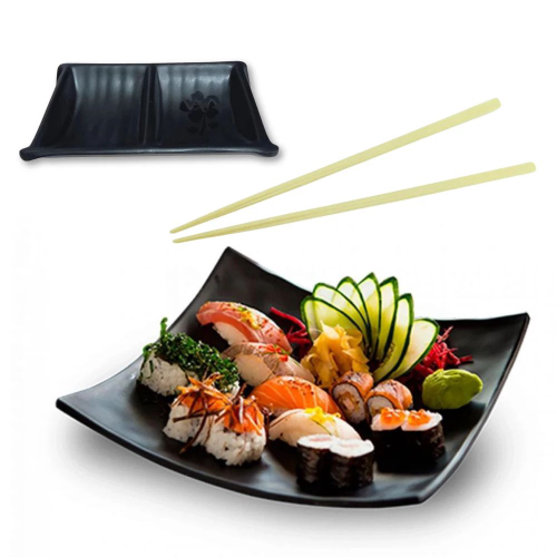 Kit Para 6 Pessoas Jogo Jantar Comida Japonesa Sushi Barca