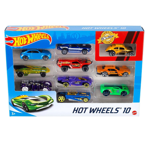 Pacote com 10 Carrinhos Hot Wheels Mattel 54886