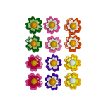Imãs 3D Flores Coloridas - Conjunto com 24 unidades