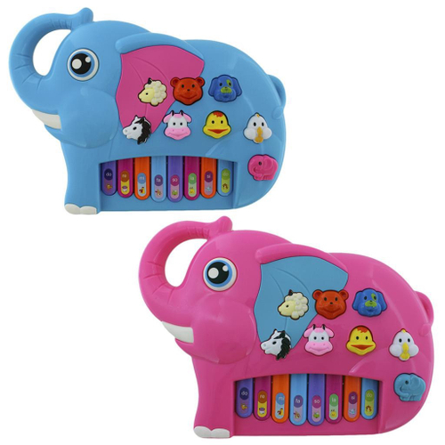 Teclado Infantil Musical Educativo Som De Animais Fazenda Cor