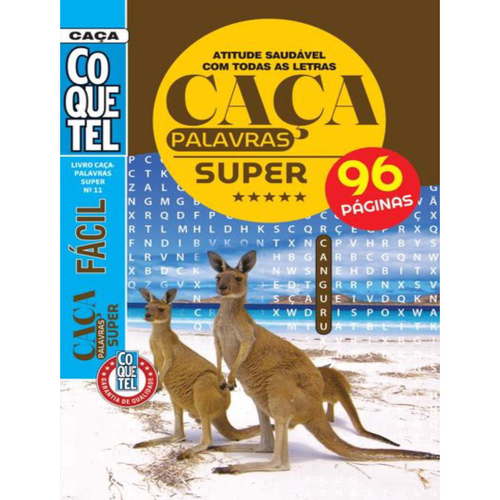 Kit 6 Livro Caça Palavras Coquetel Nível Fácil 48 Páginas no Shoptime