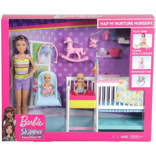 Boneca Grávida Estilo Barbie + 2 Bebês + Acessórios