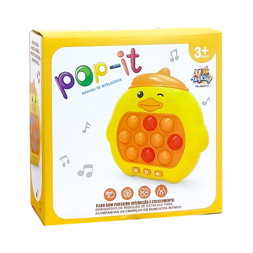 Pop-it Eletrônico Educativo Anti Stress com som e luz de 4 Modos