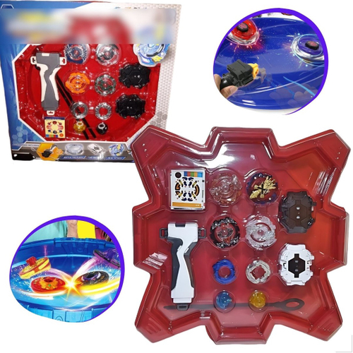 Beyblade Kit Arena + Lançadores E Peões Brinquedo Crianças