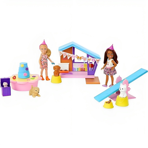 Playset Barbie com 2 Bonecas - Festa do Bolo de Aniversário - Celebration  Fun - Mattel - superlegalbrinquedos