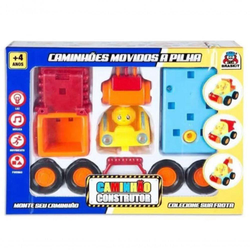 Brinquedo Caminhão Construtor Caçamba c/ Som e Luzes Braskit - Shop Macrozao