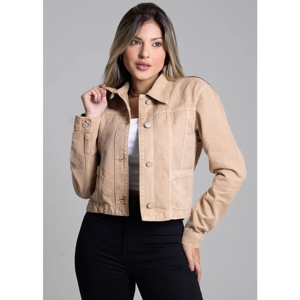 Jaqueta best sale jeans caramelo