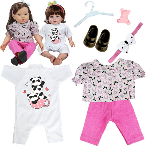 KIT ROUPA BONECA PARA BEBÊ REBORN E ADORA DOLL - CONJUNTO PÁSCOA - CASINHA  4 : : Brinquedos e Jogos