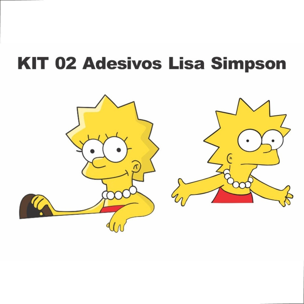 Kit 2 Adesivos Lisa Simpson - Carro/Caminhão - 34x34/30x27cm em Promoção na  Americanas