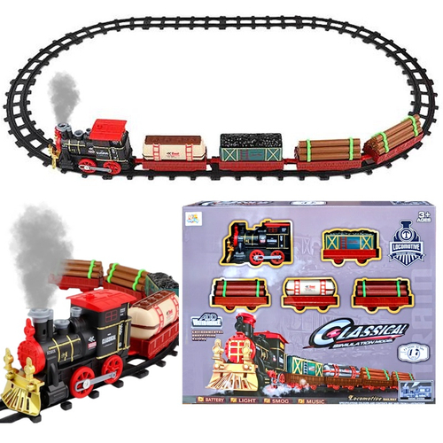 Ferrorama Trem Clássico Solta Fumaça 8 Peças no Shoptime