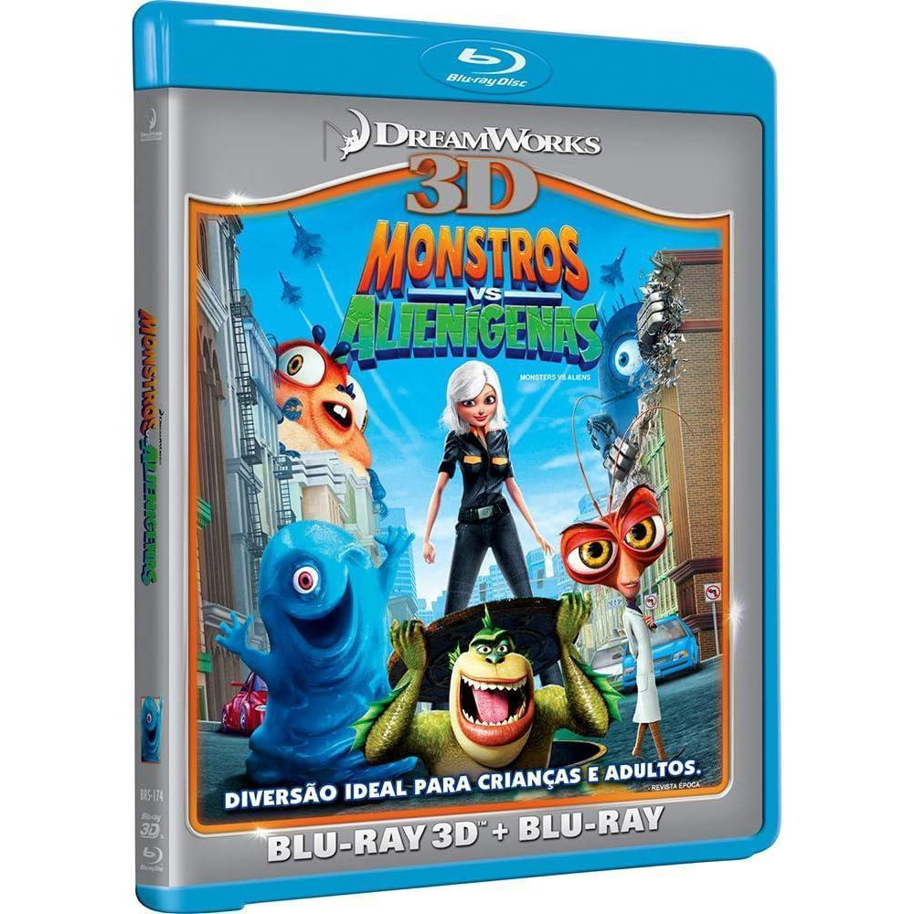 Monstros Vs Alienígenas - Blu-Ray 3D + Blu-Ray - Comédia Engraçada em  Promoção na Americanas