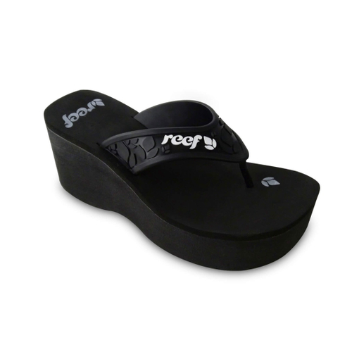 Chinelo Tamanco Plataforma Reef Jet Liv Feminino Preto em Promo o