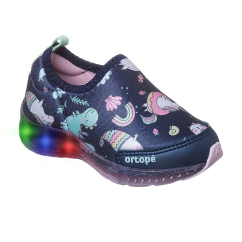 Tênis ortopé rodinha cano alto hot sale unicórnio infantil