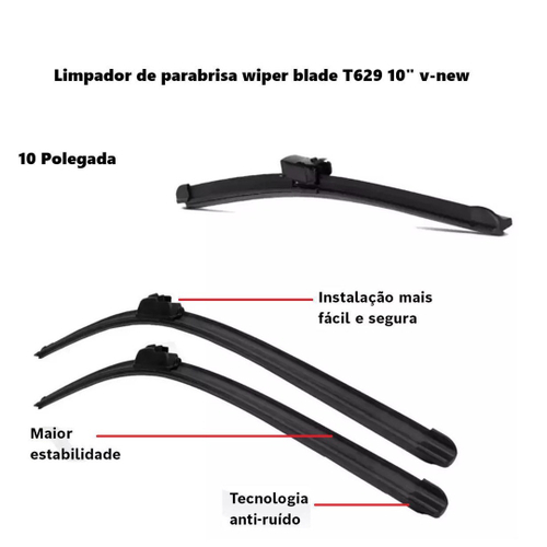 Par Limpador Para Brisa Paleta Wiper Blade 10 Polegada V New em