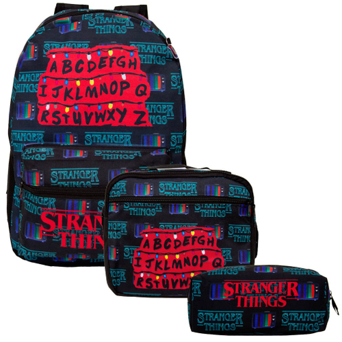 Mochila Escolar Juvenil de Costas Passeio Stranger Things em Promocao na Americanas