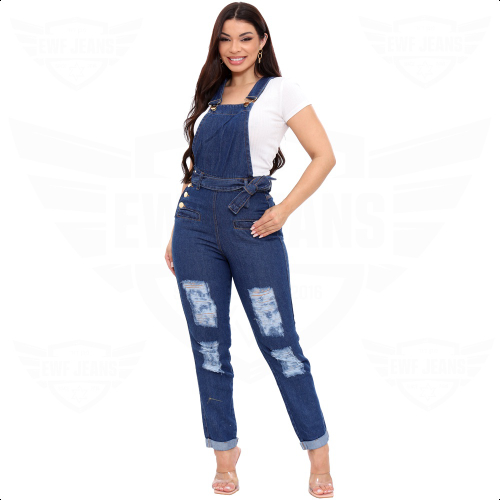 Macacão jeans vintage cheap feminino