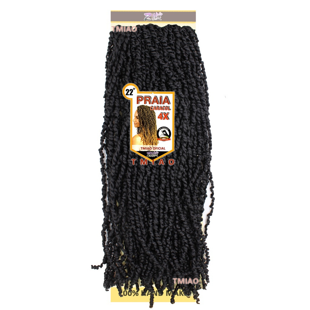 A-LowsT&M Cabelo Praia Caracol 4x Pacotão Twist Crochet 360g fibra premium  preto em Promoção na Americanas