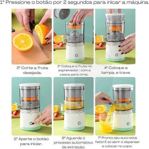 Espremedor Laranja Frutas Suco Mini Automático Elétrico Cor