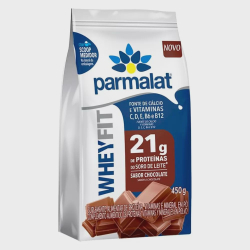 Whey protein em pó chocolate whey fit parmalat 450G Menor preço em Whey protein em pó chocolate whey fit parmalat 450G
