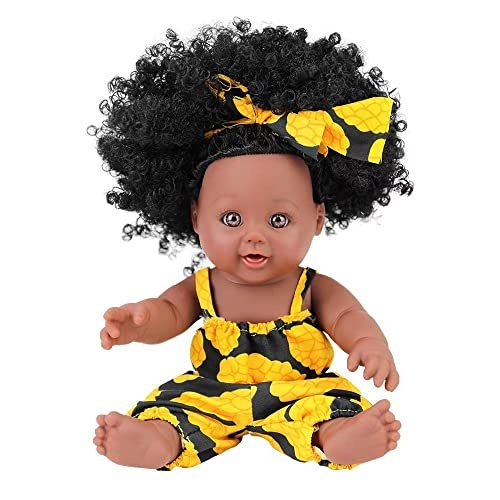 Black baby shop doll with afro