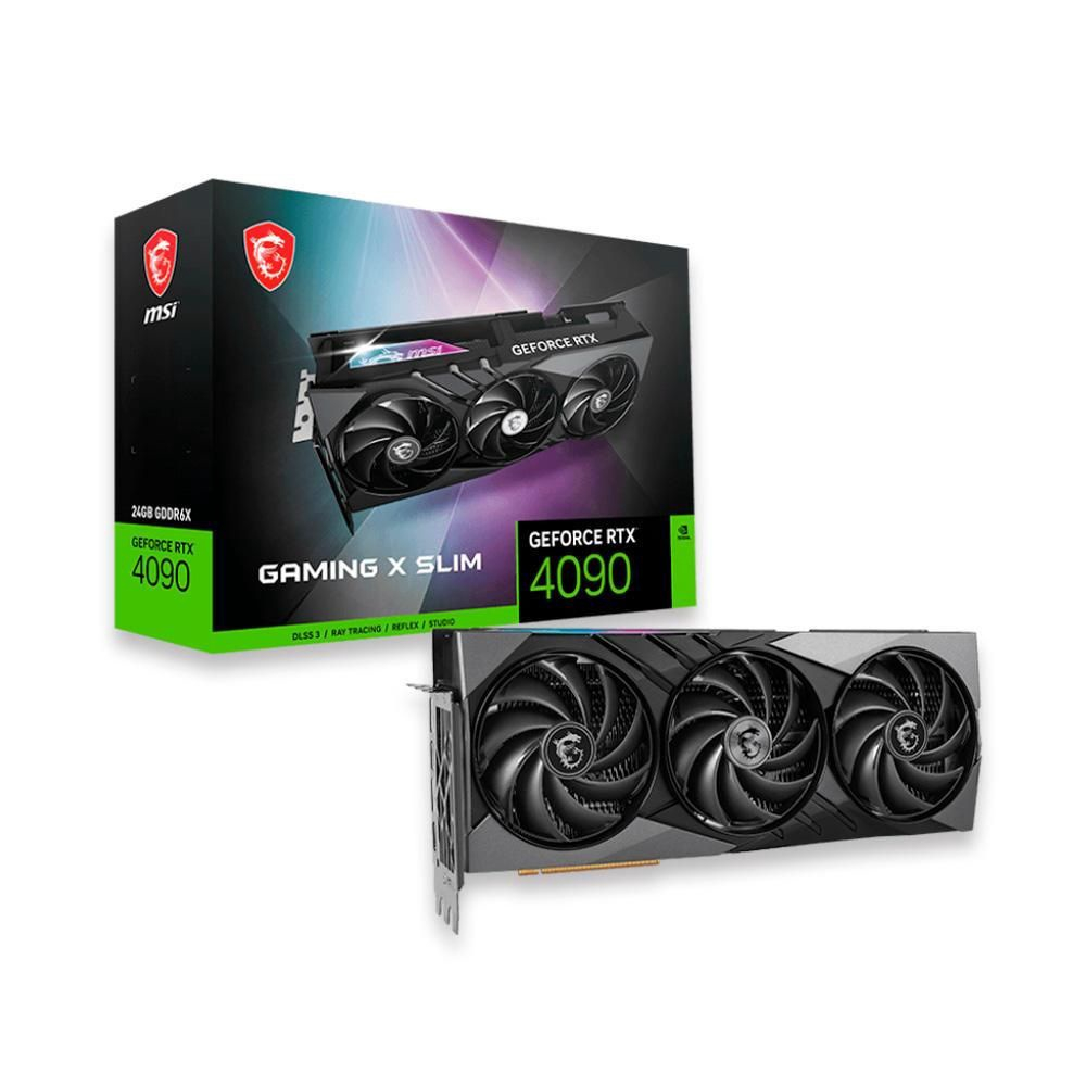Imagem do produto Placa de Vídeo MSI GeForce RTX 4090 Gaming X Slim 24GB GDDR6X 384 bits em Americanas