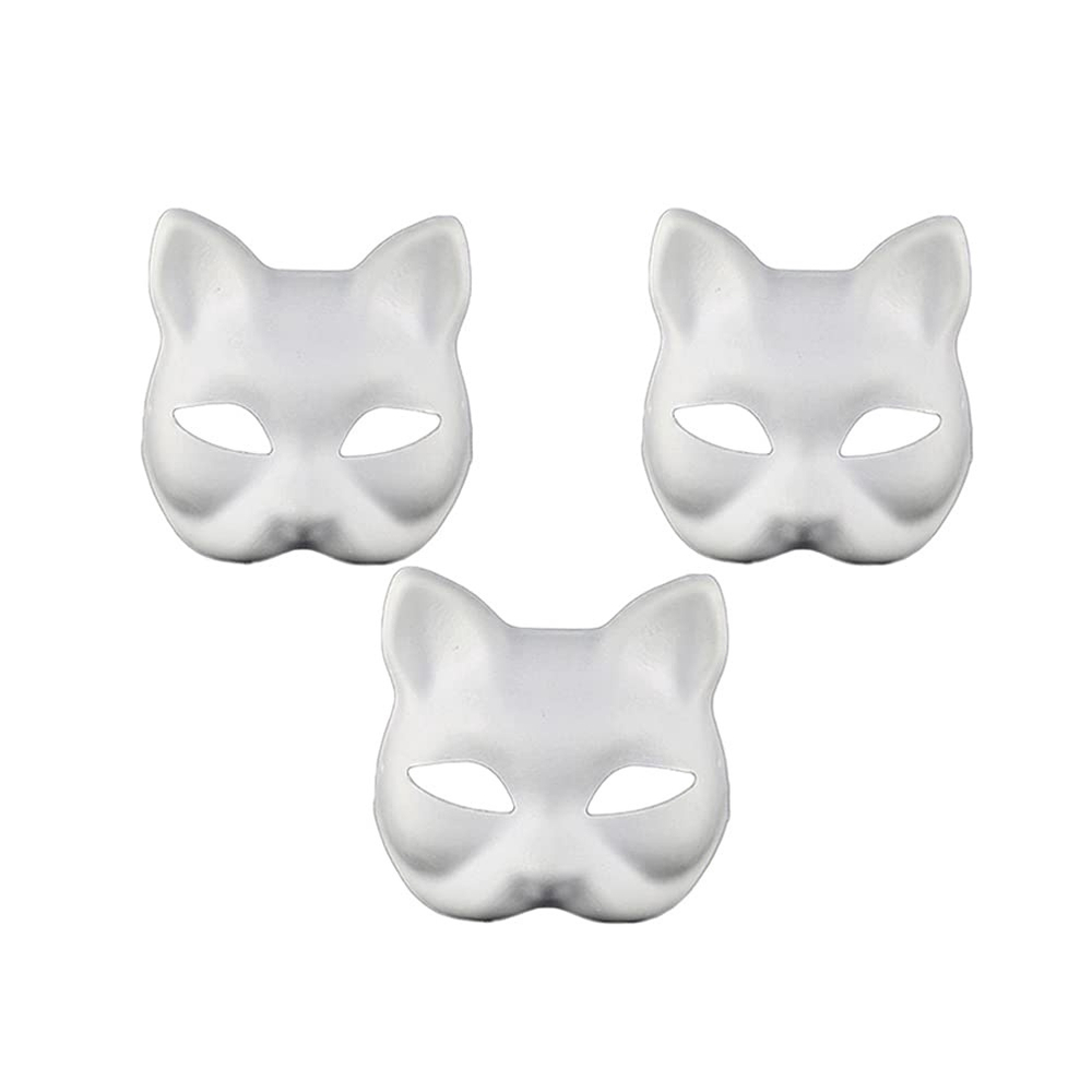 Máscaras Therian Cat xybhrc brancas diy para festa de Halloween, 3 unidades  em Promoção na Americanas