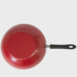 Frigideira Wok 30cm Antiaderente Casa do Chef Vermelha Menor preço em Frigideira Wok 30cm Antiaderente Casa do Chef Vermelha