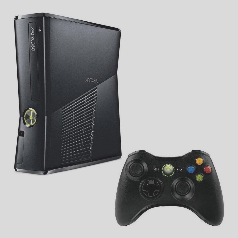 Black Xbox 360 top 120GB w/ 5 games