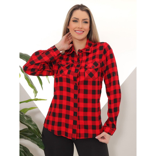 Camisa xadrez fashion feminina lojas americanas