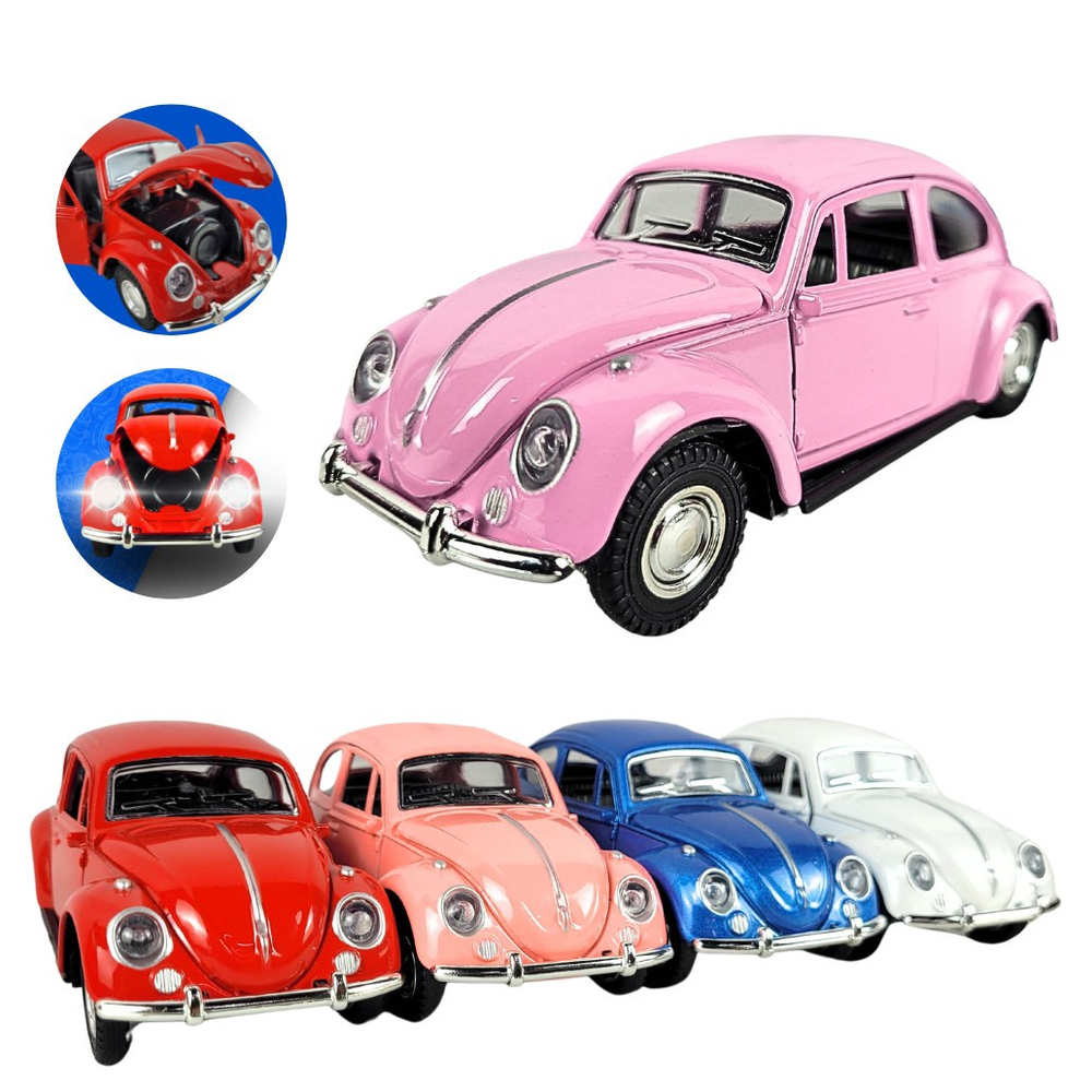 Carrinho Miniatura Ferro Fusca Fusquinha Abre Porta Capô Rosa em Promoção  na Americanas