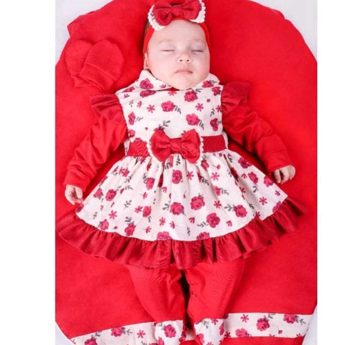 Roupa de bebe fashion vermelha