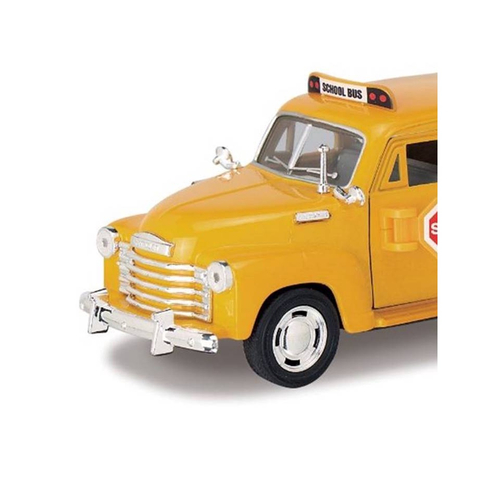 Carrinho Miniatura Chevrolet Suburban 1950 Kinsmart 1 36 Friccao e Metal School Bus Amarelo em Promocao na Americanas