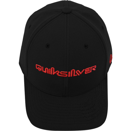 Boné Quiksilver Decades Type Preto Com Vermelho na
