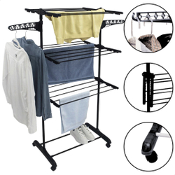 Varal De Chão Roupas Grande Vertical 3 Andares Dobrável Secar Roupas é boa?