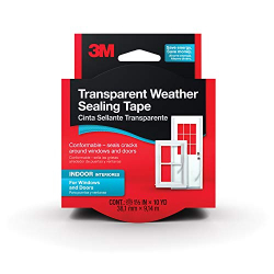 Fita de vedação meteorológica transparente de 3M para Windows e Portas, Fita resistente à umidade, 1,5 pol. x 10 yd. Rolar é boa?