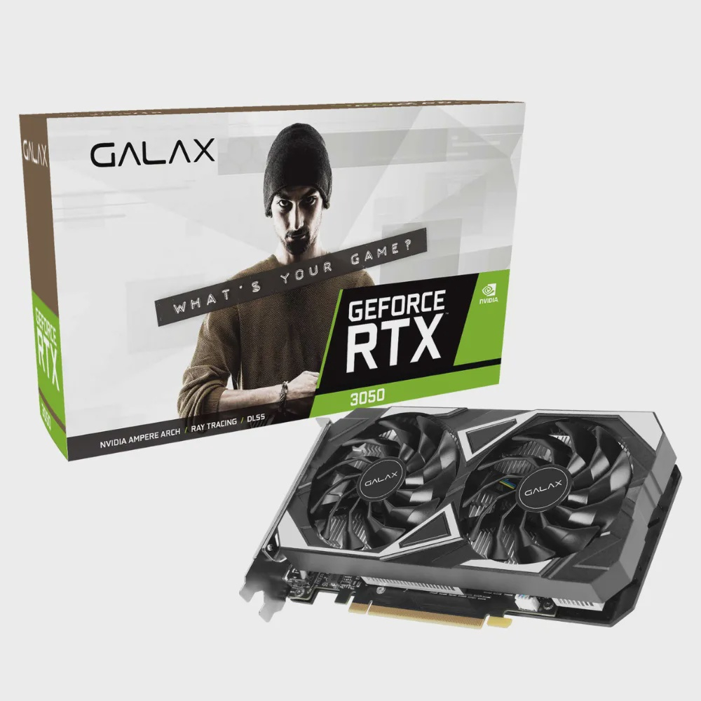 Imagem do produto Placa de Vídeo Galax GeForce RTX 3050 EX 1-Click OC 6GB 96Bit GDDR6 - 35NRLDMD9OEX em Americanas