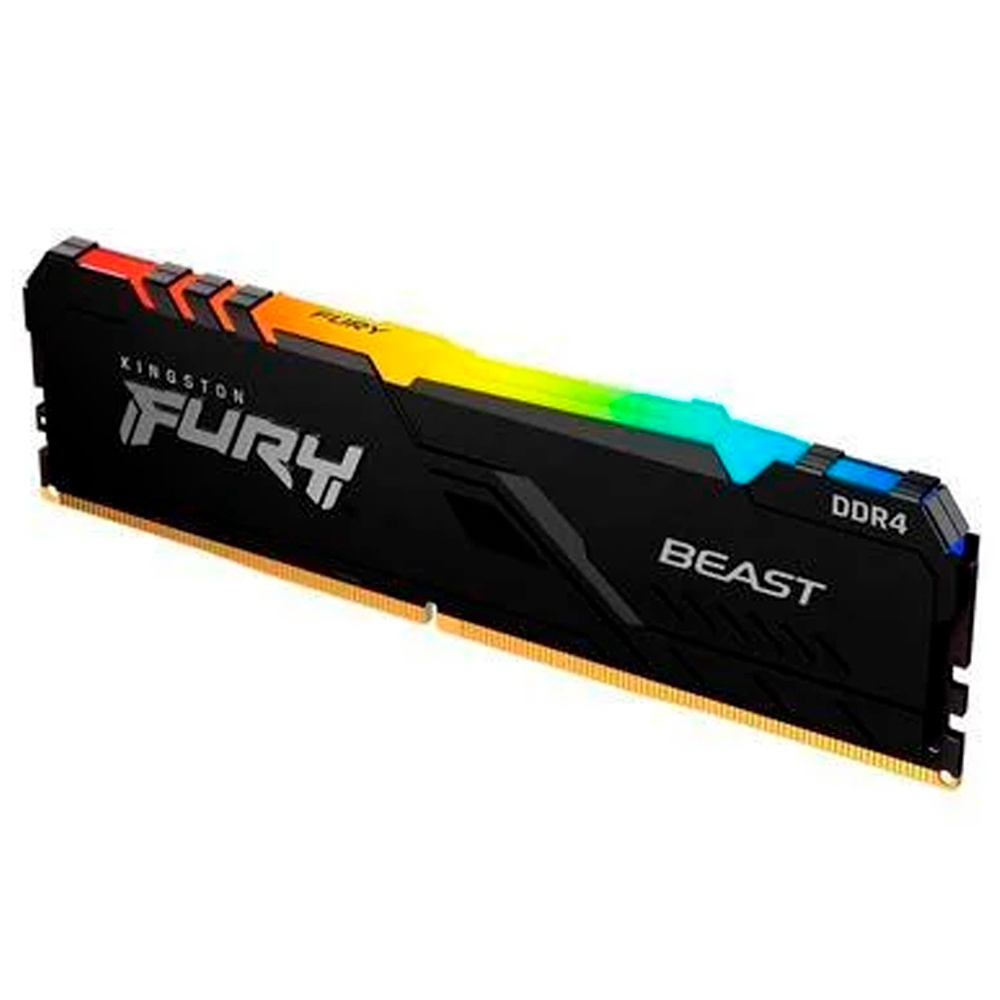 Imagem do produto Memória Kingston Fury Beast 16GB 3200MHz DDR4 RGB CL16 - KF432C16BB2A/16 em Americanas