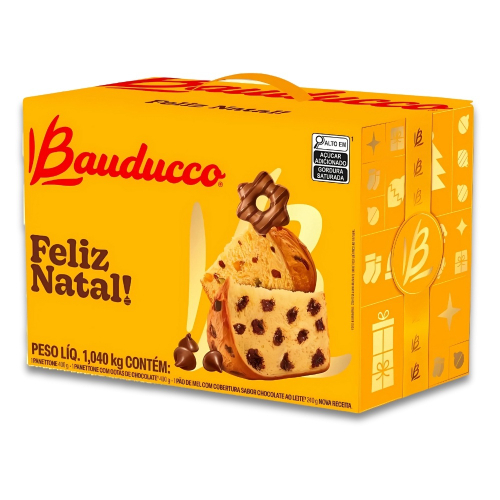 Cesta de Natal Bauducco pp com 3 Itens -1040g