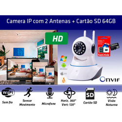 Kit Câmera Ip P2p 1.3mp Wifi Com 2 Antenas E Cartão De Memória 64gb é boa?