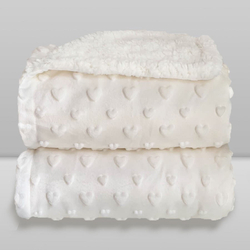 Cobertor Donna Laço Bebê Plush com Sherpa Hearts Branco é ruim? Cobertor Donna Laço Bebê Plush com Sherpa Hearts Branco é boa?