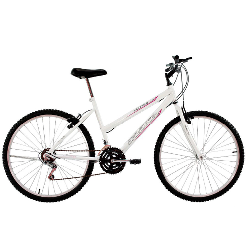 Bicicleta ultra bikes bicolor aro 24 18 marchas rosa e branca