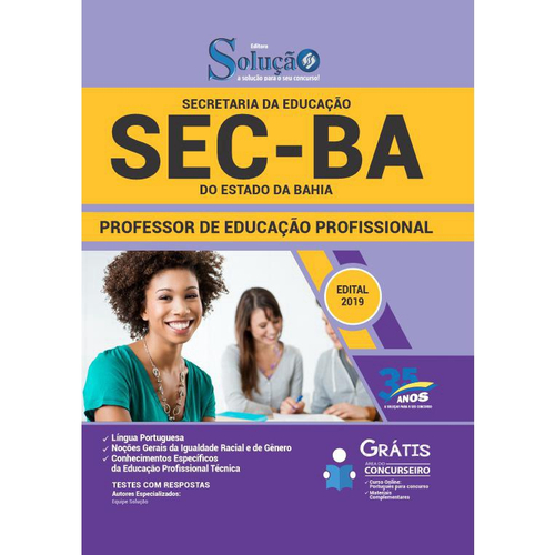 Apostila Sec Ba 2019 Professor Educação Profissional Em Promoção ...