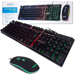 Kit Gamer Teclado semi mecanico Mouse BKG550 ABNT2 USB K5 Menor preço em Kit Gamer Teclado semi mecanico Mouse BKG550 ABNT2 USB K5