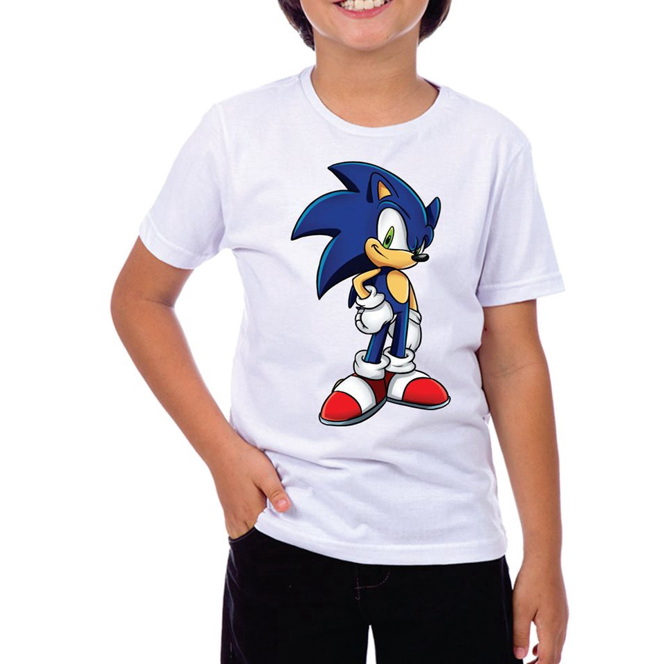 Camiseta Camisa Sonic Jogo Play Desenho Menino Criança Top7_x000D_ - JK  MARCAS - Camiseta Infantil - Magazine Luiza