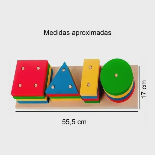 Carlu Brinquedos - Prancha de Seleção Pequena Jogo Educativo, 3+ Anos, 16  Peças, Multicolorido, 1078