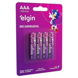 Pilha Recarregavel AAA-1000 mah - Elgin - mah - Blister - 4 un Menor preço em Pilha Recarregavel AAA-1000 mah - Elgin - mah - Blister - 4 un