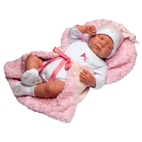 Bebê Reborn Recém-Nascido 3D-49 Cm Olhos Abertos no Shoptime